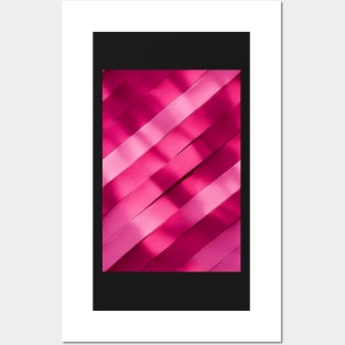 In October We Wear Pink - Pink Awerness Ribbons, best pattern for Pinktober! #9 Posters and Art